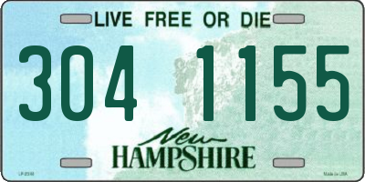 NH license plate 3041155