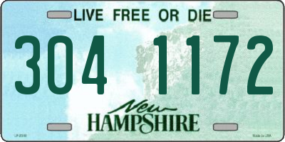 NH license plate 3041172