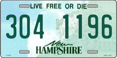 NH license plate 3041196