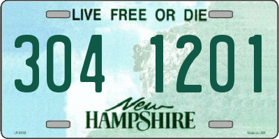 NH license plate 3041201
