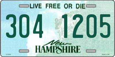 NH license plate 3041205