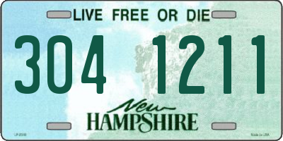 NH license plate 3041211
