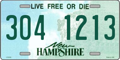 NH license plate 3041213