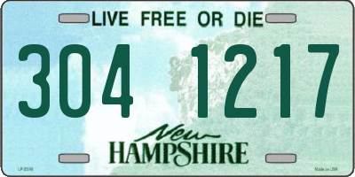NH license plate 3041217