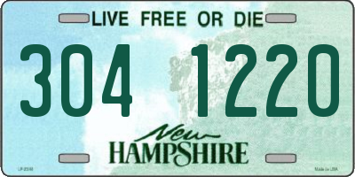NH license plate 3041220
