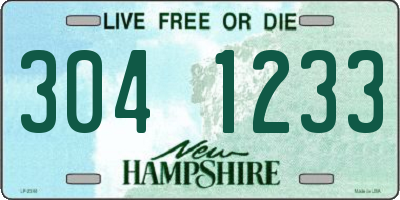 NH license plate 3041233