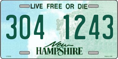 NH license plate 3041243