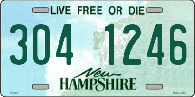 NH license plate 3041246