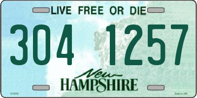 NH license plate 3041257