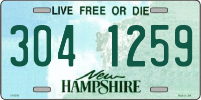 NH license plate 3041259