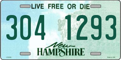 NH license plate 3041293