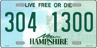 NH license plate 3041300