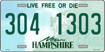 NH license plate 3041303