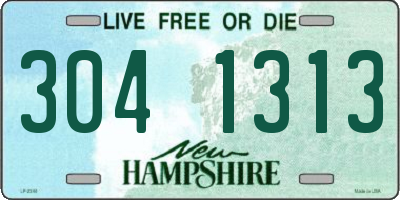 NH license plate 3041313