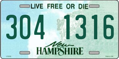 NH license plate 3041316