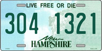 NH license plate 3041321