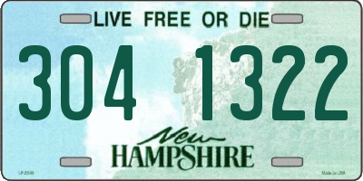 NH license plate 3041322