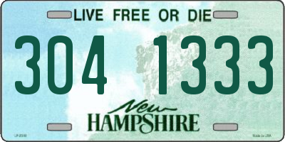 NH license plate 3041333