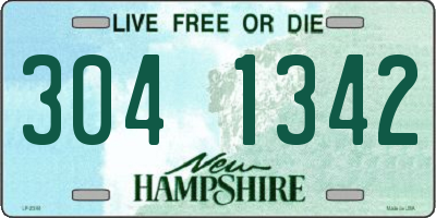 NH license plate 3041342