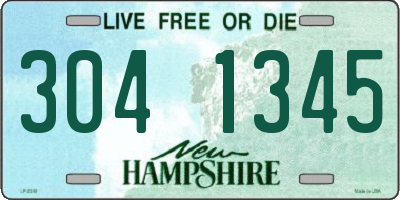 NH license plate 3041345