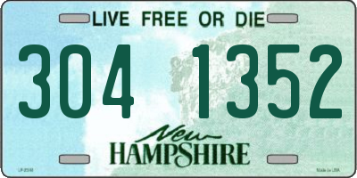 NH license plate 3041352