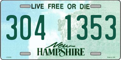 NH license plate 3041353