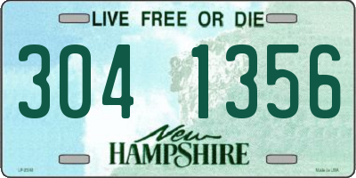 NH license plate 3041356