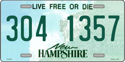 NH license plate 3041357