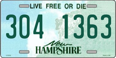 NH license plate 3041363