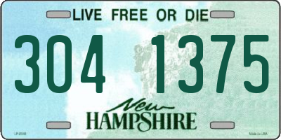 NH license plate 3041375