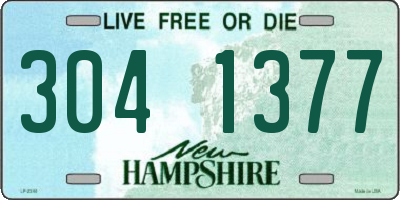 NH license plate 3041377