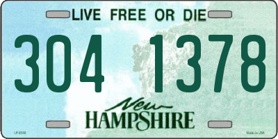 NH license plate 3041378