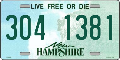 NH license plate 3041381
