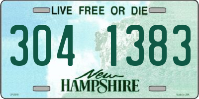 NH license plate 3041383