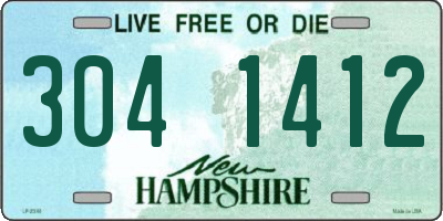 NH license plate 3041412