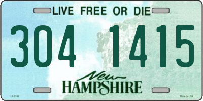 NH license plate 3041415