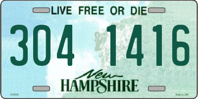 NH license plate 3041416