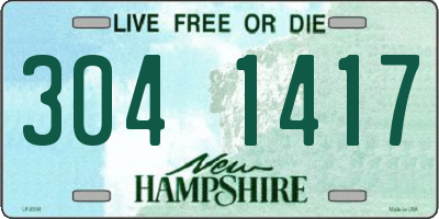 NH license plate 3041417