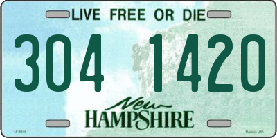 NH license plate 3041420