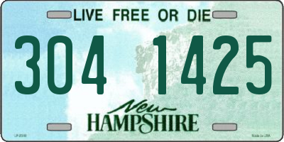 NH license plate 3041425