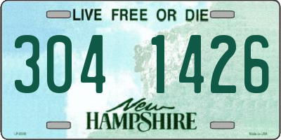NH license plate 3041426