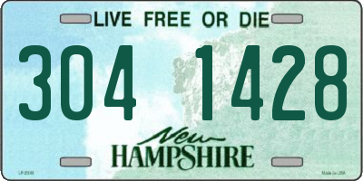NH license plate 3041428