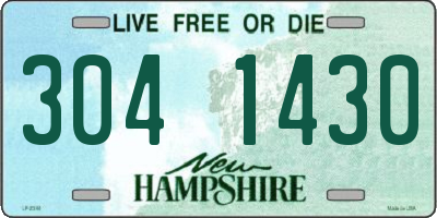 NH license plate 3041430