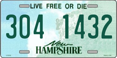 NH license plate 3041432