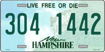 NH license plate 3041442