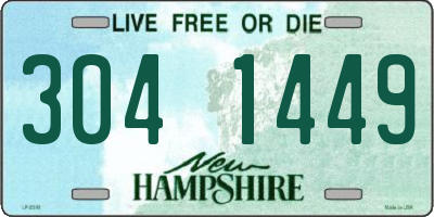 NH license plate 3041449