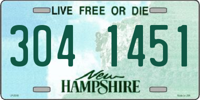 NH license plate 3041451