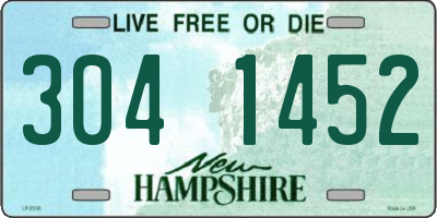 NH license plate 3041452