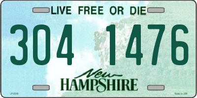 NH license plate 3041476