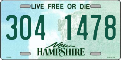 NH license plate 3041478